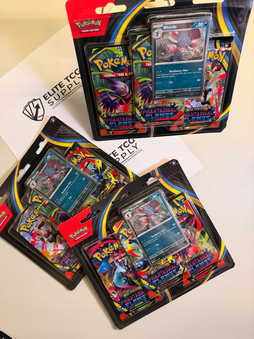 Pokémon TCG: Mega Evolution—Phantasmal Flames 3-Pack Blister (Weavile)